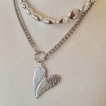 Colar coração de prata